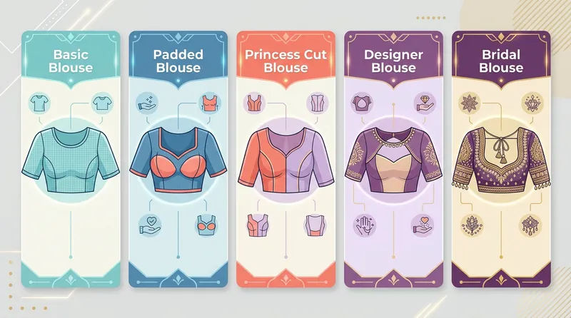 Blouse stitching charges price guide for 2026 showing all blouse types and market rates
