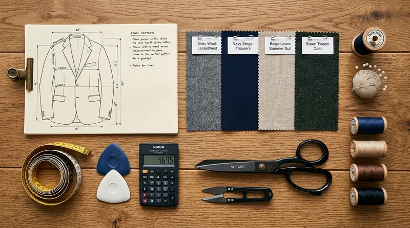 Tailor taking precise measurements for a perfect-fitting blouse